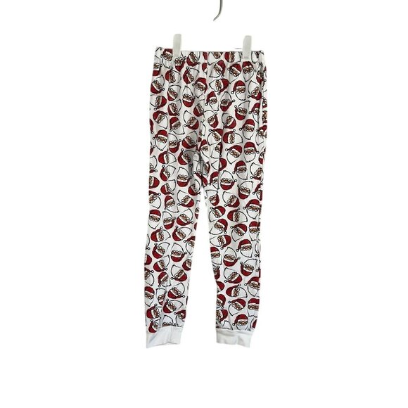 Sammy Nat PJ Set Kid 10 White Crew Holiday Santa Pictures Festive Preppy Soft - Picture 5 of 10